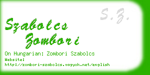 szabolcs zombori business card